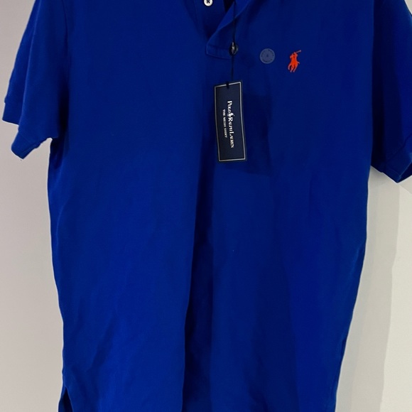 NWT Polo shirt. Blue never worn. - Picture 2 of 2